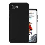 HELLO ZONE Exclusive Matte Finish Soft Back Case Cover for LG Q6 - Black