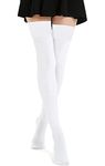 Lashapear Extra Long Socks Thigh High Socks Over The Knee Boot Stockings for Women, White