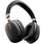 GOBOULT Newly Launched Fluid X Pro Ear Bluetooth Headphones with 70H Playtime, 40mm Bass Drivers, Zen™ ENC Mic, Type-C Fast Charging, 4 EQ Modes, AUX Option, IPX5 Wireless Headphones (Black)