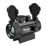 Paike 1X40 Red Dot Sight Red Green Dot Illuminated,11mm/20mm Rail,Protector Covers Rifle Scope