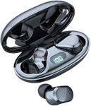 NVAHVA True Wireless Invisible Earbuds, Headphones with Microphone for iPhone Android, USB-C Charge, IPX5 Waterproof, Touch Control, Small Bluetooth Earbuds for Commute Sports Sleep (Black)