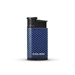 Colibri Evo Single Jet Lighter - Windproof Refillable Butane Gas Lighter - Large Fuel tank and Flame Adjuster Wheel - Easy Read Fuel Window - Metal Body With Carbon-Fibre Look - Shipped Without Gas