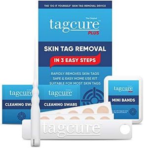 Skin Tag Removal Kit by Tagcure, Non-Invasive, Easy-to-Use Skin Tag Remover with Permanent Results, at-Home Safe Solution, Includes Removal Device, Bands & Cleansing Swabs