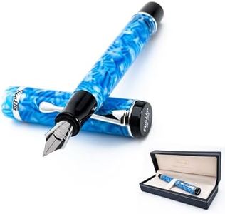 Conklin Duragraph Fountain Pen (Ice Blue) - Omniflex Nib - A Luxury Pen for Journaling, Autographs, and Memorable Gifts on Any Occasion