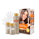 Kativa Brazilian Straightening Kit, 12 Weeks of Home Use Professional Straightening, with Organic Argan Oil, Shea Butter, Keratin & Amino Acids, for Straighter, Softer and Shinier Hair, All Hair Types