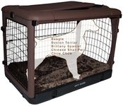 Pet Gear The Other Door Steel Crate with Pad, Medium, Chocolate Brown