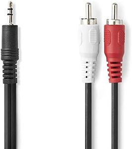 CABLEPELADO Cavo Audio Stereo Jack a 2 RCA | Cavo Audio 2RCA a Jack 3.5mm | Minijack a RCA Maschio Audio | per Cellulare Tablet PC iPod Amplificatore Altoparlante TV DVD | 3 Metri