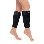 2U2O Calf Brace - (Pair) Adjustable Shin Splint Compression Support for Calf Pain Relief, Recovery, Sprain, Swelling, Tennis Leg, Cycling, Travel - Lower Leg Wrap - Calf Sleeve for Men and Women