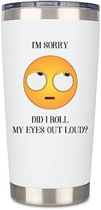 JENVIO Regali da ufficio per colleghi, bicchiere in acciaio inox da 590 ml con 2 coperchi, regalo divertente di compleanno per lei, Boss Friends, anniversario, mamma