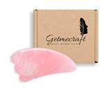 Getmecraft Rose Quartz Wing Shape Gua Sha Facial Skin Care Sets-Therapeutic Relief and Skin Renewal - Handmade Healing Stone Gua Sha Scraping Facial Massage Tools