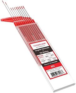 TIG Welding Tungsten Electrode 2% Thoriated 5pk .040" & 5pk 1/16" by 7" Assorted-size (Red, EWTh-2) YESWELDER