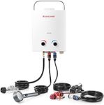 GASLAND 5L 1.32GPM Portable Propane Tankless Water Heater with 1.32GPM Water Pump and Pipe Strainer