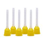 Dental Impression Mixing Tips, YOUYA DENTAL 50pcs Dental Intra Oral Tips for Dentistry Materials Mixing Tube Disposable Silicone Rubber Head Lab Products - Yellow