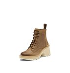SOREL Women's Hi-Line Heel Lace Boots - Umber, Ceramic - Size 7.5