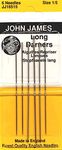 Colonial Needle 6 Count John James Long Darners Assorted Needles, Size 1/5