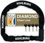 KOHLBURG Heavy-Duty Chain Lock – 125 cm Long [Bolt Cutter Resistant] – Maximum Security Level 15 – for Motorbikes, Scooters, E-Bikes, E-Scooters & Bicycles – High-Security Motorcycle & Bike-Lock
