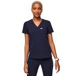 FIGS Women's Catarina Medical Scrubs Shirt, Navy Blue, S