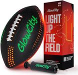 GlowCity LED PU Football with Air Pump - Size 6 - Black