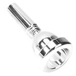 Trombone Mouthpiece Silver‑plated Mouthpiece Tenor Large Shank Mouth Piece 12.7mm 5G Trombone Accessory Replacement TR‑03(Silver)