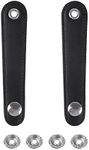 BQLZR Black Beige PU Leather Adjustable Accordion Bellows Straps 10cm Hole Center Distance with Buckles for Bass Accordion Pack of 2