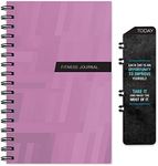 Global Printed Products Workout Fitness Journal Nutrition Planners: Clip-in Bookmark, Sturdy Binding, Thick Pages & Laminated Protective Cover (Purple)