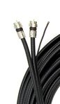 THE CIMPLE CO 75 Feet, Black - Dual RG6 Twin, Siamese Coaxial Cable with 18 AWG Copper Ground Wire - Use with Satellite, Cable TV, and HD Antennas - (23 Meter)