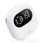 Bed Shaker Alarm Clock for Bedroom - Compact Wireless Alarm Clock with Child Lock for Traveling, Ultra Loud Buzzle Sound with 3 Vibration Levels for Seniors, LCD Display with Big Snooze, 12/24Hr & DST