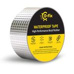 D-fix® (5CM*5M Super Strong Adhesive Waterproof Tape Permanent Repair Roof Water Leakage Solution Rubber Foil Suitable for Roof Leak, surface Crack, Window Sill Gap, Boat Sealing, Tank Leak