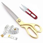 Omnia® Dressmaking Office Shears Dressmakers Scissors, Best for Cutting Fabric Leather Paper Heavy Duty High Carbon Steel (Right-Handed). Available in 3 Sizes 8.5" 9.5" and 10.5" (10.5 Inch)