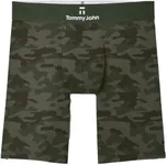 Tommy John Men’s Boxer Briefs 8” Underwear - Second Skin Boxers with 8" Inseam (Olive Camo, X-Large)