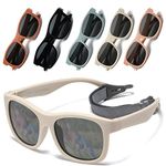 Musivon Baby Sunglasses 6 Months - 2.5 Years, Toddler Sunglasses for Kids Infant Boys Girl Flexible Frame with Strap