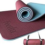 Feetlu Yoga Mat Thick with Strap, 2