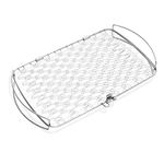 Weber Large Fish Basket with Easy Open Packaging,Silver