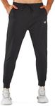 NORTHYARD Men's Joggers Pants with Zipper Pockets Tapered Athletic Workout Running Sweatpants for Men Black-S