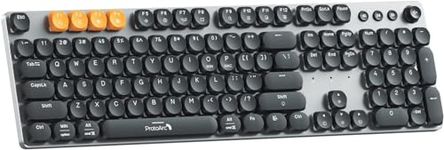 ProtoArc Bluetooth Mechanical Keyboard for Office, MECH K300 Wireless Tactile Quiet Comfortable Keyboard with Backlit Keys, 2.4G/USB-C/Bluetooth