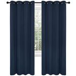 Deconovo Sliding Glass Door Curtains 108 Inch Length Long, Light Blocking Drapes, Thermal Window Panels (Navy Blue, 52x108 Inch, 2 Panels)