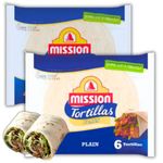 Tortilla wraps 12pcs - Soft and Flexible Vegan Tortilla Wraps In Resealable bags (2x368g, total 12 wraps)