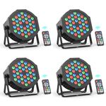 LED Stage Lights, Par Lights for Stage RGB DJ Party Lights with Remote Control & DMX Sound Activated Stage Lighting Uplights for DJ Disco Party Church Birthday