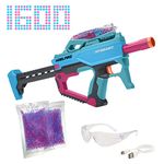 Nerf Pro Gelfire X MrBeast Blaster, 1600 Gelfire Rounds, 300 Round Hopper, Rechargeable Battery, Eyewear