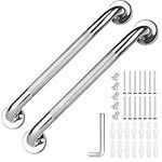 2 PCS Shower Grab Bar Handle,16 Inch Anti Slip Bathroom Grab Bars,Chrome SUS 304 Stainless Steel Bath Handle Shower Safety Hand Rail Support Assist Bath Handle for Elderly Injury Pregnant