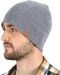 Tough Headwear Daily Knit Beanie - Beanies Hats for Men - Winter Hats for Men & Women - Warm Knitted Hats for Cold Weather & Stocking Cap Light Gray