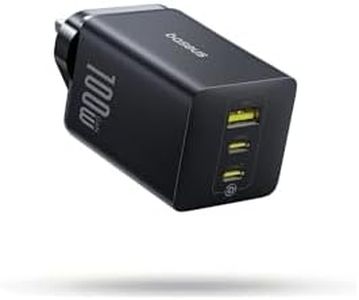 Baseus 100W USB C Charger Plug, 3-Port, 2 USB C, 1 USB A, Compact PPS Wall Charger, Fast Charging Power Adapter for MacBook Pro/Air, iPad, iPhone 17/16/15, Galaxy S24, Steam Deck, Switch, Rog Ally etc