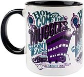 Pyramid International Harry Potter Black Ceramic Mug with The Knight Bus Illustration in Presentation Box - Official Merchandise