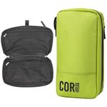 COR Surf Travel Toiletry Bag - Lightweight, Compact, & Easy to Hang Wash Bag, Made of Durable Water Repellent Nylon, with 4 Separate Compartments & Waterproof Zippers, Green