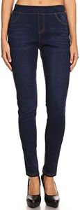 Women's Plus Size Stretch Pull-On Butt Lift Skinny Denim Jeans X-Large Navy-69