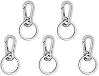 DS. DISTINCTIVE STYLE Carabiner Clip Keyring Stainless Steel Keychain with Snap Hook Quick Release Key Rings