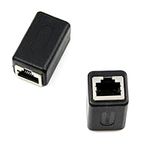 RHINORO (Pack of 2) RJ45 Ethernet Network Lan Cable Female F Joiner Coupler Connector Adapter Extender CAT6 CAT5e CAT5