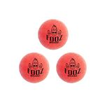 Fooz Headz Foosballs Professional Tournament Quality - Just Like The Pros Use, Official Regulation Size - Set of 3 Foosball Balls (Red)