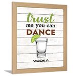 Chaka Chaundh - Alcohol Quotes Frames - Vodka Quotes with Frames - Bar Quotes for Poster Decor (Vodka Quote Wall Decor - White Vintage) 14 X 11 inches