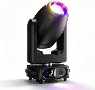 SHEHDS GalaxyJet 300W LED Moving Head Light, Beam&GOBO&Wash 3in1, 55000 lx/5m, 5-Prism Effect, Frost Effect, 7-Slot GOBO Wheel, 9-Colors, 7-Gobos Rotating, DMX512 for Party, KTV, School, Stage Show